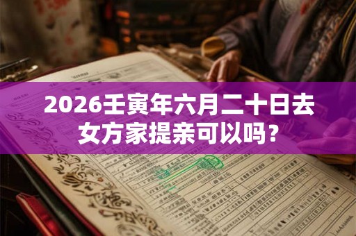 2026壬寅年六月二十日去女方家提亲可以吗？