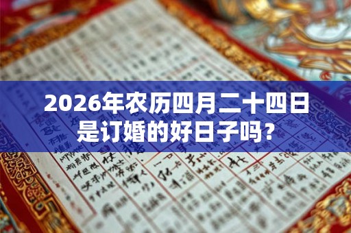 2026年农历四月二十四日是订婚的好日子吗？