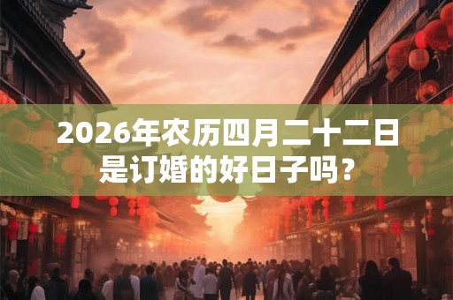 2026年农历四月二十二日是订婚的好日子吗？