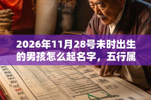2026年11月28号未时出生的男孩怎么起名字，五行属什么