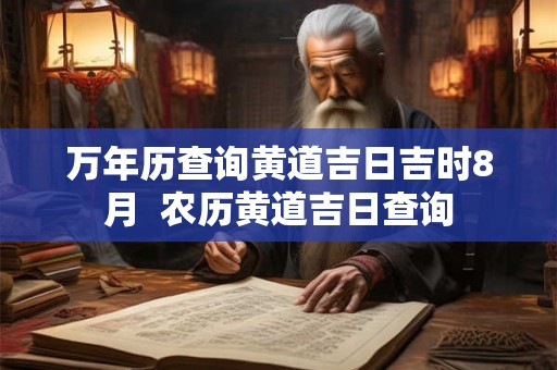 万年历查询黄道吉日吉时8月  农历黄道吉日查询