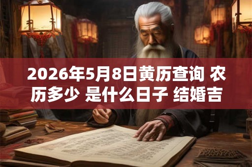 2026年5月8日黄历查询 农历多少 是什么日子 结婚吉时 2026年5月8日黄历查询 农历多少 是什么日子 结婚吉时