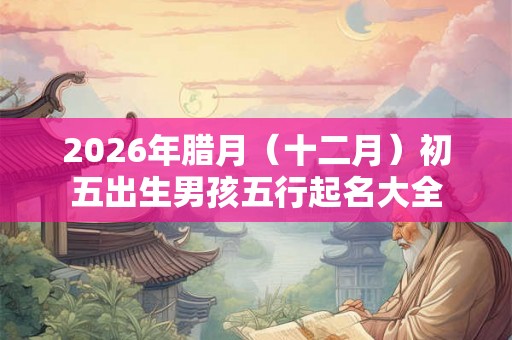 2026年腊月（十二月）初五出生男孩五行起名大全