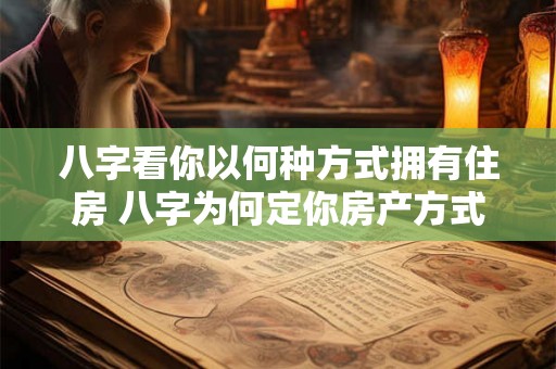 八字看你以何种方式拥有住房 八字为何定你房产方式 八字看你以何种方式拥有住房 八字为何定你房产方式