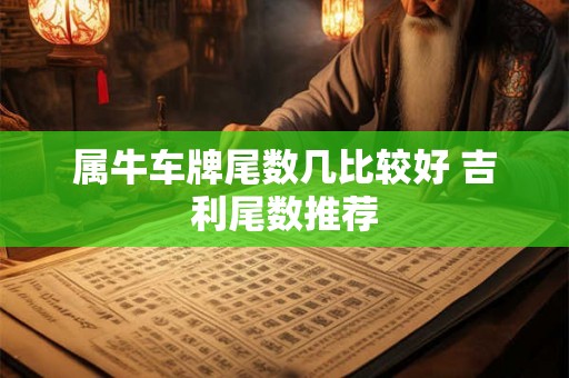 属牛车牌尾数几比较好 吉利尾数推荐