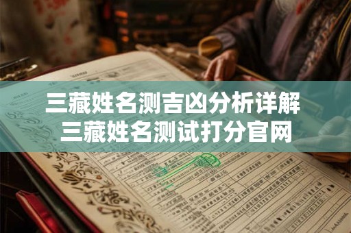 三藏姓名测吉凶分析详解 三藏姓名测试打分官网