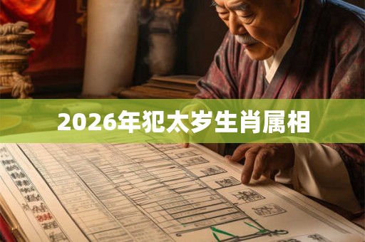 2026年犯太岁生肖属相