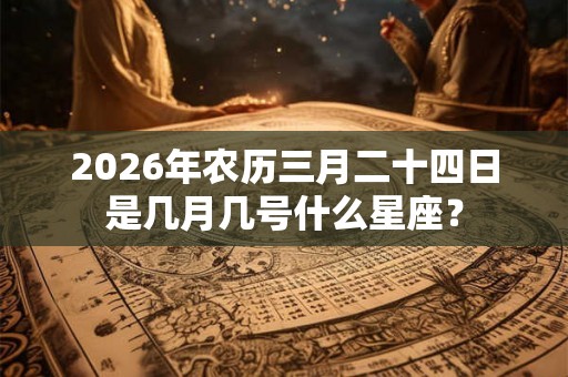 2026年农历三月二十四日是几月几号什么星座？