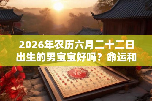 2026年农历六月二十二日出生的男宝宝好吗？命运和性格怎么样？