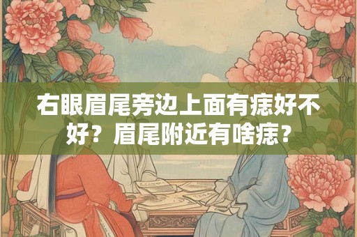右眼眉尾旁边上面有痣好不好？眉尾附近有啥痣？