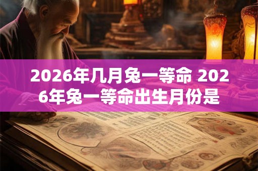 2026年几月兔一等命 2026年兔一等命出生月份是