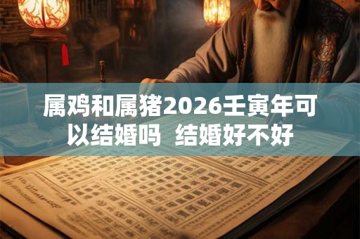 属鸡和属猪2026壬寅年可以结婚吗  结婚好不好
