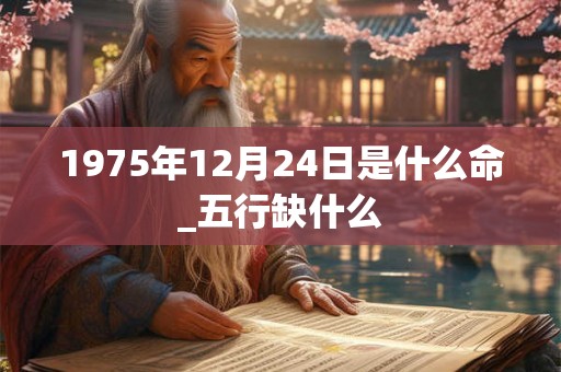 1975年12月24日是什么命_五行缺什么