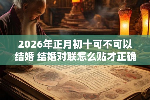 2026年正月初十可不可以结婚 结婚对联怎么贴才正确