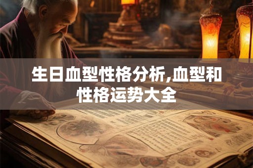 生日血型性格分析,血型和性格运势大全 生日血型性格分析,血型和性格运势大全