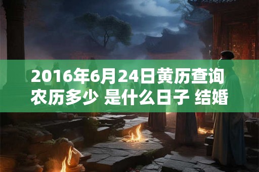2016年6月24日黄历查询 农历多少 是什么日子 结婚吉时 2016年6月24日黄历查询 农历多少 是什么日子 结婚吉时