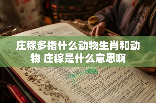 庄稼多指什么动物生肖和动物 庄稼是什么意思啊