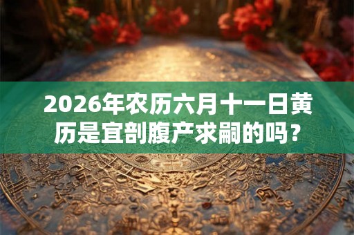 2026年农历六月十一日黄历是宜剖腹产求嗣的吗？