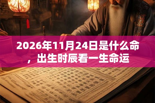 2026年11月24日是什么命，出生时辰看一生命运