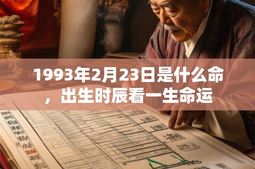 1993年2月23日是什么命,出生时辰看一生命运 1993年2月23日是什么命,出生时辰看一生命运