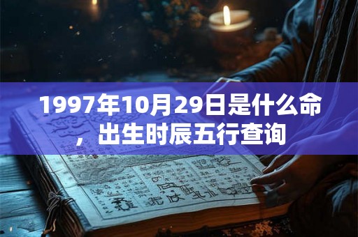 1997年10月29日是什么命，出生时辰五行查询