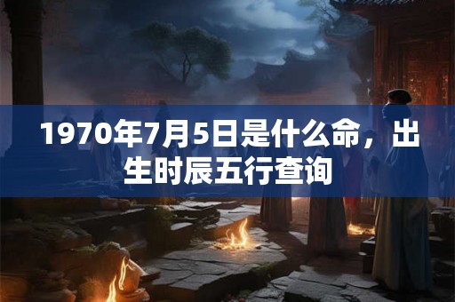 1970年7月5日是什么命，出生时辰五行查询