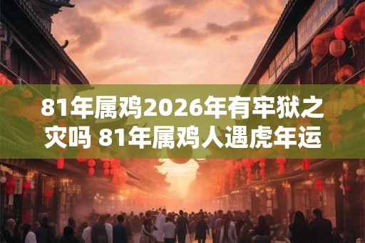 81年属鸡2026年有牢狱之灾吗 81年属鸡人遇虎年运势 81年属鸡2026年有牢狱之灾吗 81年属鸡人遇虎年运势
