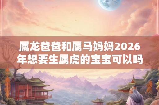 属龙爸爸和属马妈妈2026年想要生属虎的宝宝可以吗？
