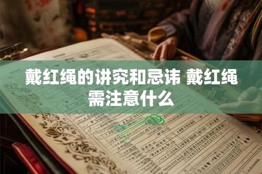 戴红绳的讲究和忌讳 戴红绳需注意什么 戴红绳的讲究和忌讳 戴红绳需注意什么