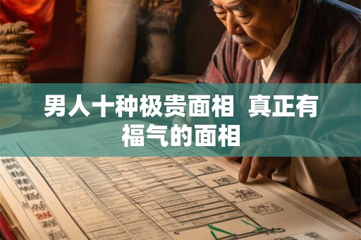 男人十种极贵面相  真正有福气的面相