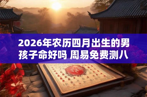2026年农历四月出生的男孩子命好吗 周易免费测八字算命