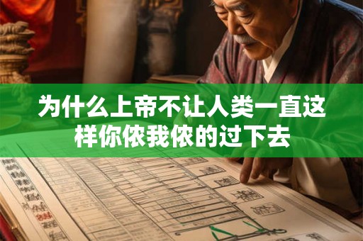 为什么上帝不让人类一直这样你侬我侬的过下去 为什么上帝不让人类一直这样你侬我侬的过下去