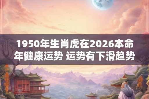 1950年生肖虎在2026本命年健康运势 运势有下滑趋势