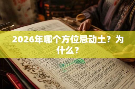 2026年哪个方位忌动土？为什么？