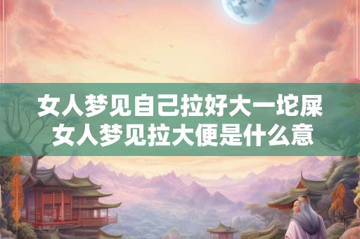 女人梦见自己拉好大一坨屎 女人梦见拉大便是什么意思