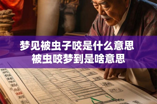 梦见被虫子咬是什么意思 被虫咬梦到是啥意思