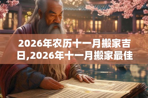 2026年农历十一月搬家吉日,2026年十一月搬家最佳日子