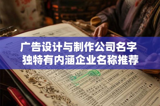 广告设计与制作公司名字 独特有内涵企业名称推荐