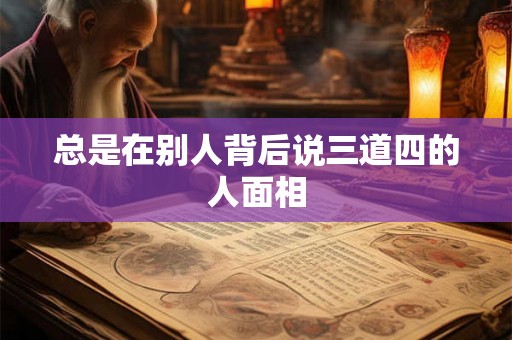总是在别人背后说三道四的人面相