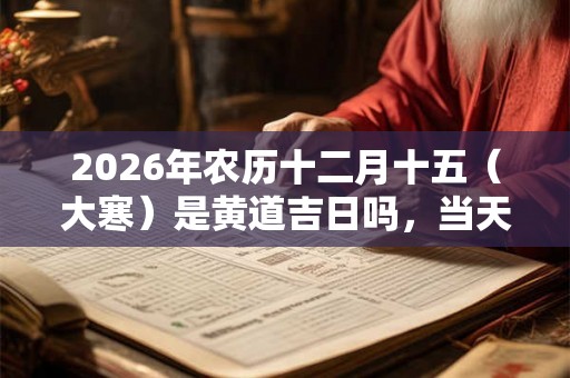 2026年农历十二月十五（大寒）是黄道吉日吗，当天可以祭祖吗？