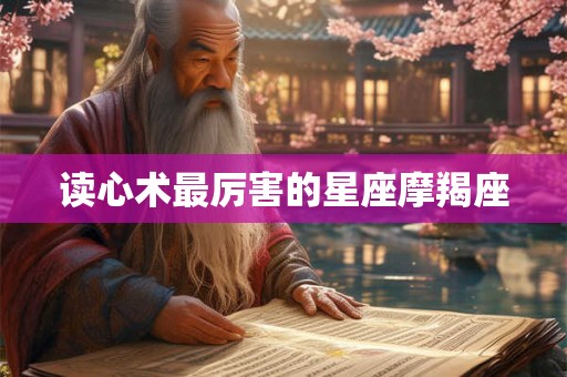 读心术最厉害的星座摩羯座