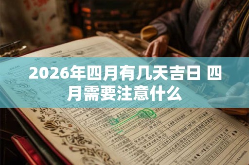2026年四月有几天吉日 四月需要注意什么 2026年四月有几天吉日 四月需要注意什么