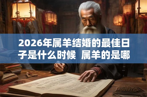 2026年属羊结婚的最佳日子是什么时候 属羊的是哪年出生的 2026年属羊结婚的最佳日子是什么时候 属羊的是哪年出生的