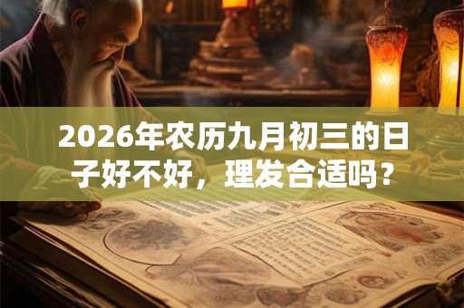 2026年农历九月初三的日子好不好，理发合适吗？