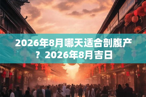 2026年8月哪天适合剖腹产？2026年8月吉日