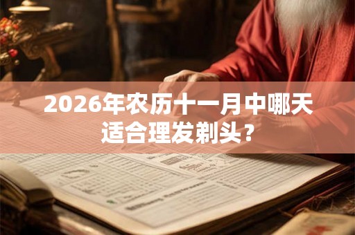 2026年农历十一月中哪天适合理发剃头？