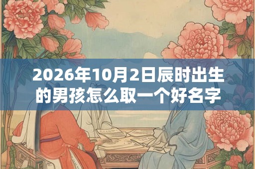 2026年10月2日辰时出生的男孩怎么取一个好名字