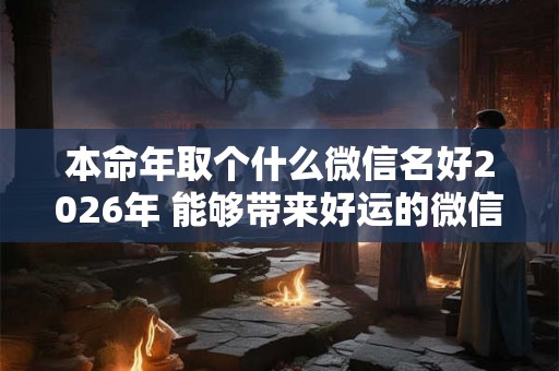 本命年取个什么微信名好2026年 能够带来好运的微信名字