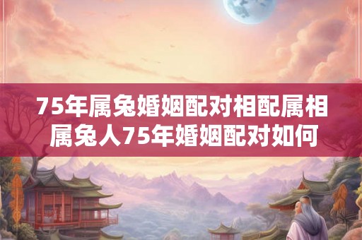 75年属兔婚姻配对相配属相 属兔人75年婚姻配对如何