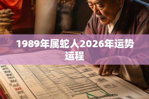1989年属蛇人2026年运势运程